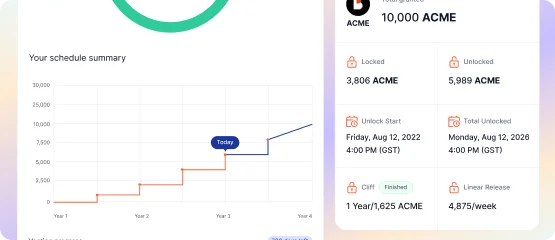 Detailed Vested Token Summary
