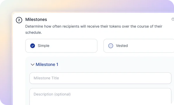 MILESTONE VESTING — goal